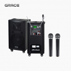 GRACE 그레이스 EG-410  충전식 휴대용 이동식 앰프 스피커 2채널 무선마이크세트