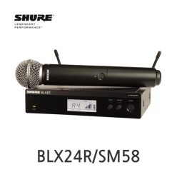 SHURE BLX24R/SM58 BLX 1/2 랙 무선 핸드마이크 시스템 SM58 캡슐 적용