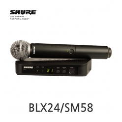 SHURE BLX24/SM58 BLX 무선 핸드 마이크 시스템 SM58 캡슐 적용