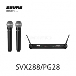 SHURE SVX288/PG28 SVX 듀얼 채널 무선 핸드 마이크 시스템 SVX2/PG28 2개 포함