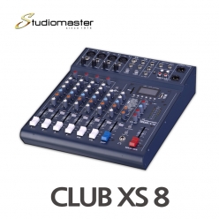 CLUB XS8 8채널 오디오믹서 블루투스 USB 재생 녹음 이펙트