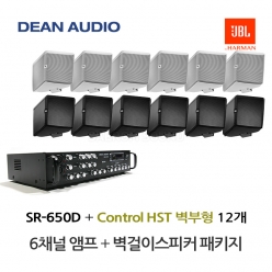 JBL스피커 CONTROL HST 12개 6채널 매장앰프 SR-650D 음향패키지