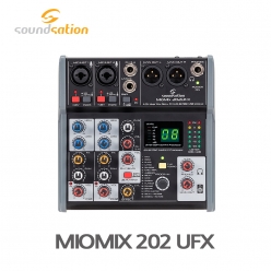 SOUNDSATION MIOMIX 202 UFX  4채널 오디오믹서 오디오인터페이스 멀티이벡터