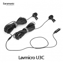 Saramonic 사라모닉 Lavmicro U3C USB-C타입 2인용 초소형 클립온 라발리에 마이크