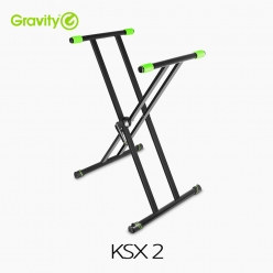 Gravity 그래비티 KSX 2  X자형 키보드 스탠드 더블 블랙(Black)