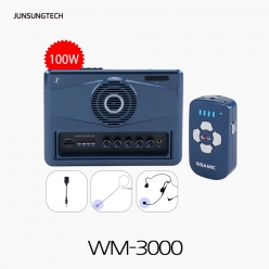 준성테크 WM-3000 기가앰프 블루투스 USB 연결지원 벽걸이용 멀티앰프 3Band 무선마이크 시스템